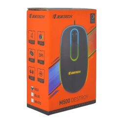 Jertech Mouse M500 Wired 4800 DPI 3 Buttons RGB Black
