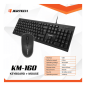 Jertech Keyboard Mouse Combo KM160 EN/AR Wired Black
