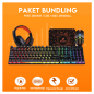 Jertech Set 4 In 1 Keyboard Mouse Headset Mousepad CT4-01 EN Wired Gaming Mechanical Black
