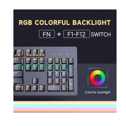 Jertech Keyboard JK510 EN Wired Gaming Mechanical RGB Black