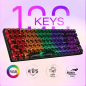 Jedel Keyboard Kl122 EN Wired USB-C Gaming Mechanical RGB