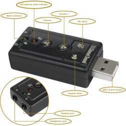 Board-X Sound Card Usb External 7.1 Channel