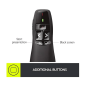 Logitech Pointer Laser Presenter Wireless R400 Black 10 meters