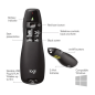 Logitech Pointer Laser Presenter Wireless R400 Black 10 meters