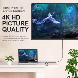 Board-x Hub 5 in 1 from Usb C to 4k Hdmi, Rj45 Eth