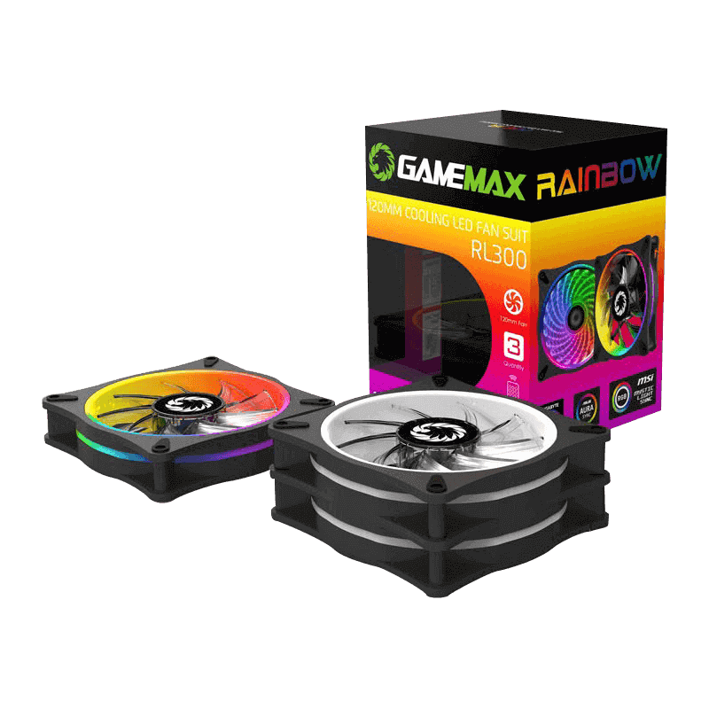 Gamemax Cooling Fan Case 3 In 1 Combo + Remote RL300