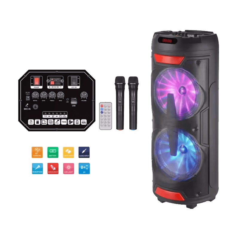 Board-x Speaker Karaoke HTM-12205 2x12.5 Inch, 2 Microphones