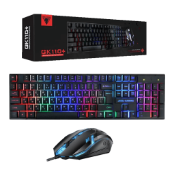 Jedel Keyboard Mouse Combo GK110 EN/AR Wired Gaming Black