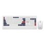 Jedel Keyboard Mouse Combo WS671 EN/AR Wireless White