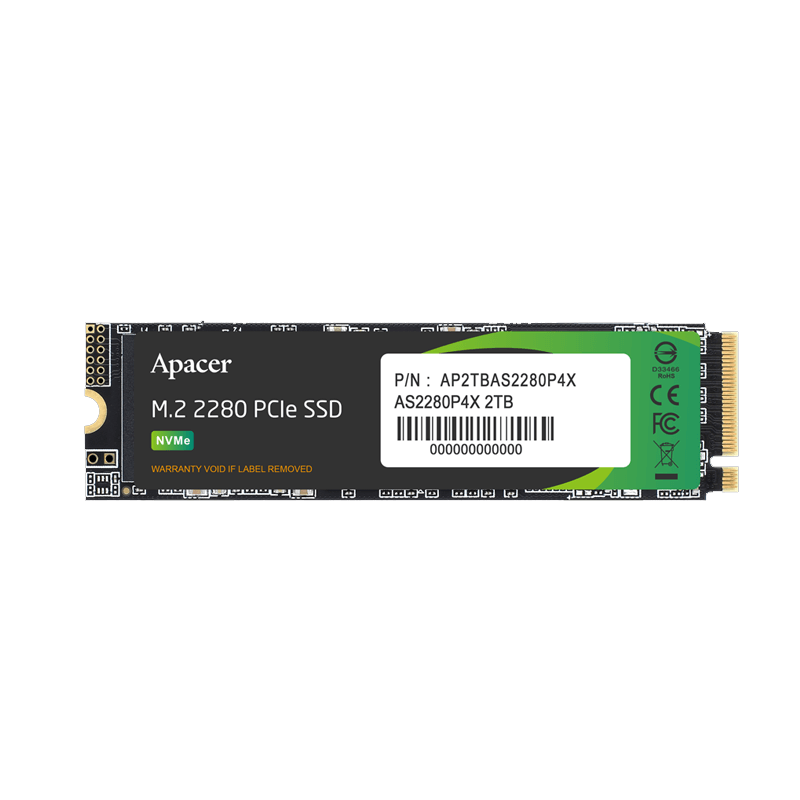 Apacer M.2 2Tb Nvme Pcie Ssd Gen3X4 AP2TBAS2280P4X-1