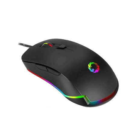 Gamemax Mouse + Mousepad Mg7 2 In 1 Wired 3200DPI 6 Buttons RGB Black