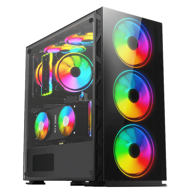 Board-X Case Bx6 Glass Acylic Side Rainbow Fan