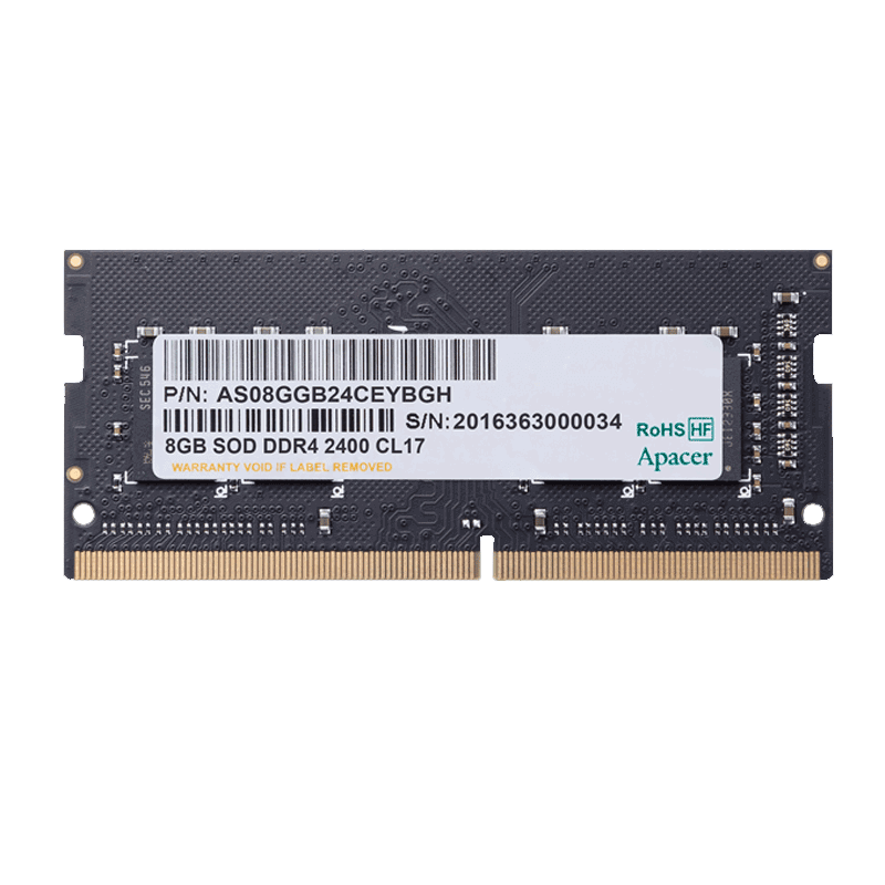 Apacer Memory Laptop 8Gb Ddr4 3200Mhz Sodimm Es.08G21.Gsh