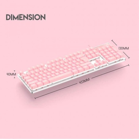 Fantech Keyboard K613L Fighter Ii Rgb Feel Mechanical Gaming Kb (Pink Sakura Edition)