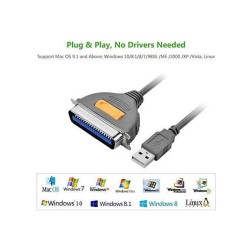 Ugreen Cable Usb To Ieee1284 Parallel Printer 2M Cr124 - 20225