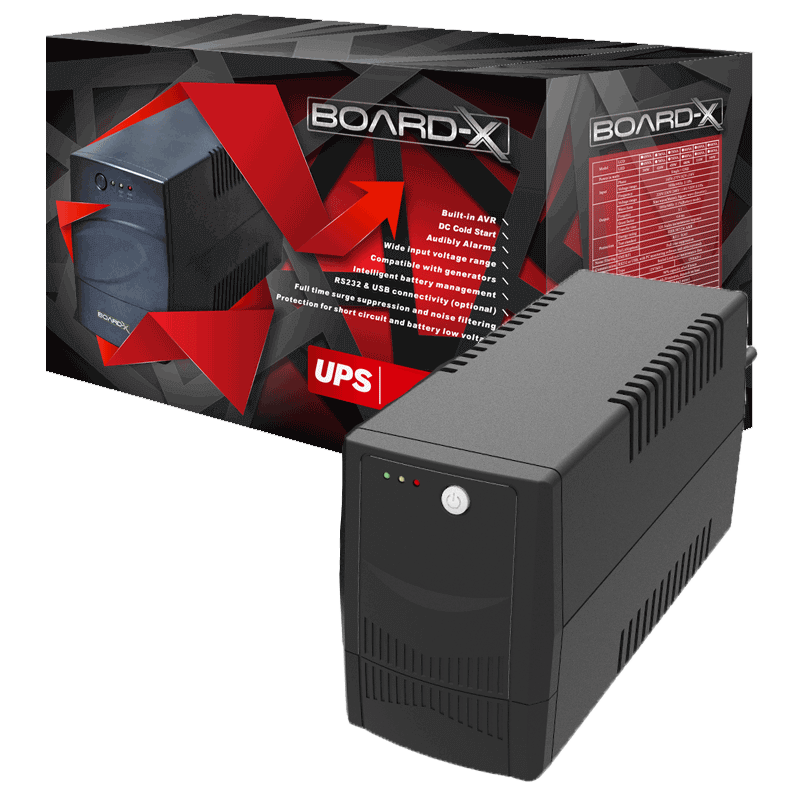 Board-X Ups Offline 850va 360W Internal Battery 1x 12v 7ah