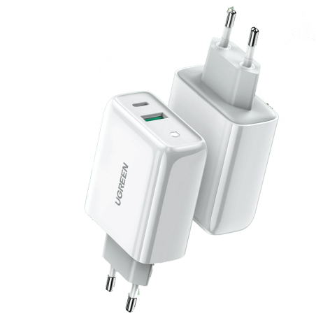 Ugreen Cell Phone Wall Charger 36W Dual Port Usb-A , Usb-C 60468