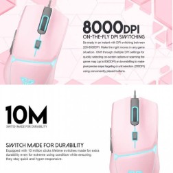 Fantech Mouse Usb Vx7 Crypto Rgb Pink