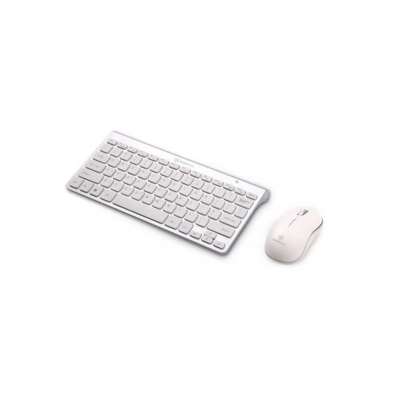 Micropack Keyboard & Mouse Km-218W Ifree Mini Elegant Wireless Combo (White-Silver)