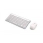 Micropack Keyboard & Mouse Km-218W Ifree Mini Elegant Wireless Combo (White-Silver)