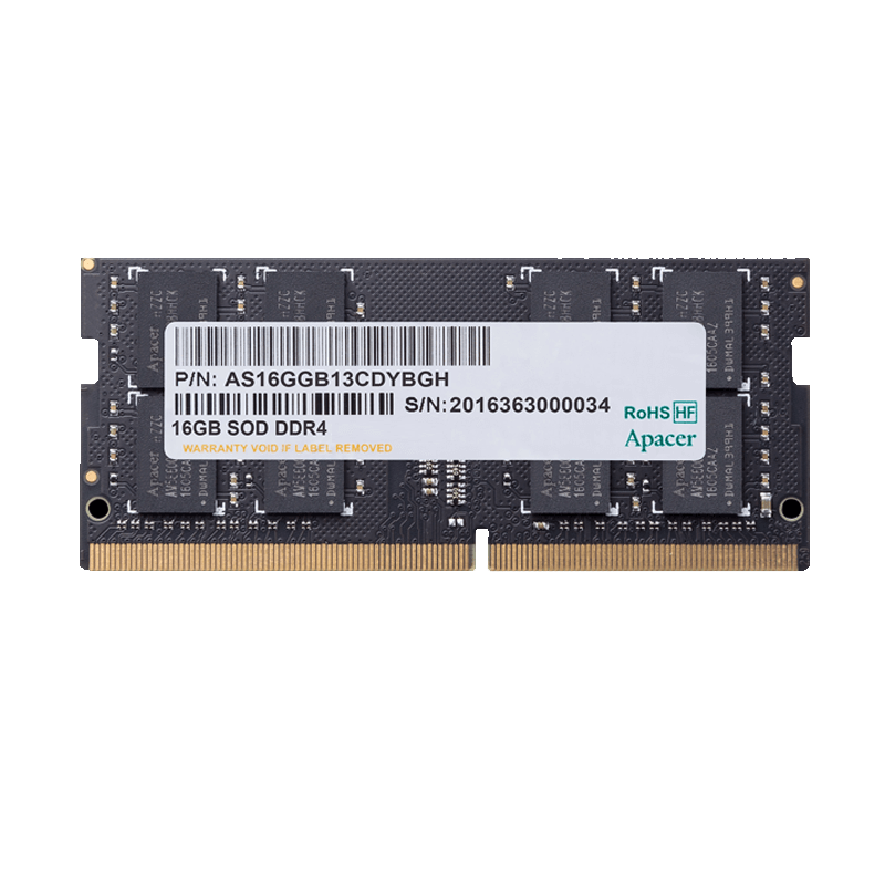 Apacer Memory Laptop 16Gb Ddr4 3200Mhz Sodimm Es.16G21.Gsh