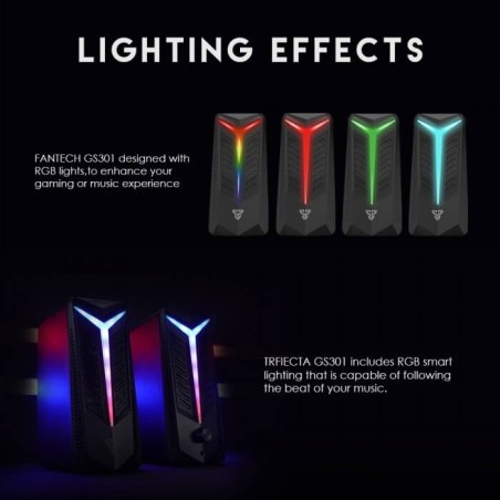 Fantech Speaker Gs301 Trifecta Bluetooth And Wired Rgb Gaming & Music
