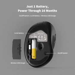 Micropack Mouse Mp-V01W Ergonomic Wireless Silent Switch (Gray)