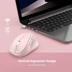 Micropack Mouse Mp-V01W Ergonomic Wireless Silent Switch (Pink)