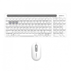 Micropack Keyboard & Mouse Km-238W Ifree Pro 2 Antibacterial Bluetooth Wireless Three Modes Wireless Combo (White)