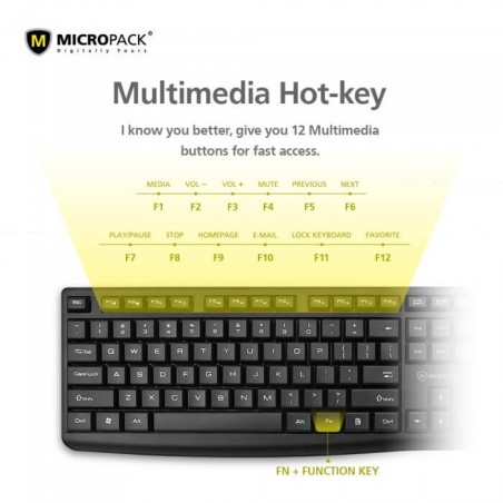 Micropack Keyboard K-206 Compact Wired