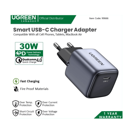 Ugreen Adapter Nexode 30W Usb-C Phone & Macbook Mini Charger