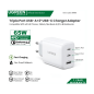 Ugreen Charger 65W Pd Gan Tech 3 Ports For Phone, Macbook & Laptop Ugreen Charger 65W Pd Gan Tech 3 Ports For Phone, Macbook & Laptop
