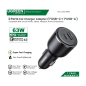 Ugreen Charger Car 63W Fast Dual Port Usb-C & Usb-A 90645 Ugreen Charger Car 63W Fast Dual Port Usb-C & Usb-A 90645