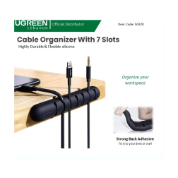 Ugreen Cable Organizer With 7 Slots Black 50320