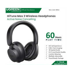 Ugreen Headphones Hitune Max 3 Wireless 60 Hours Active Noise Cancelling Hybrid Headphones ,3D Spatial Audio 90422
