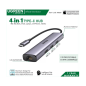 Ugreen Adapter 4-In-1 Usb-C Hub (3*Usb3.0 , Usb-C Pd100W) 60600 Ugreen Adapter 4-In-1 Usb-C Hub (3*Usb3.0 , Usb-C Pd100W) 60600