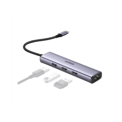 Ugreen 4-In-1 Usb-C Hub Adapter (3*Usb3.0 + Usb-C Pd100w) 60600