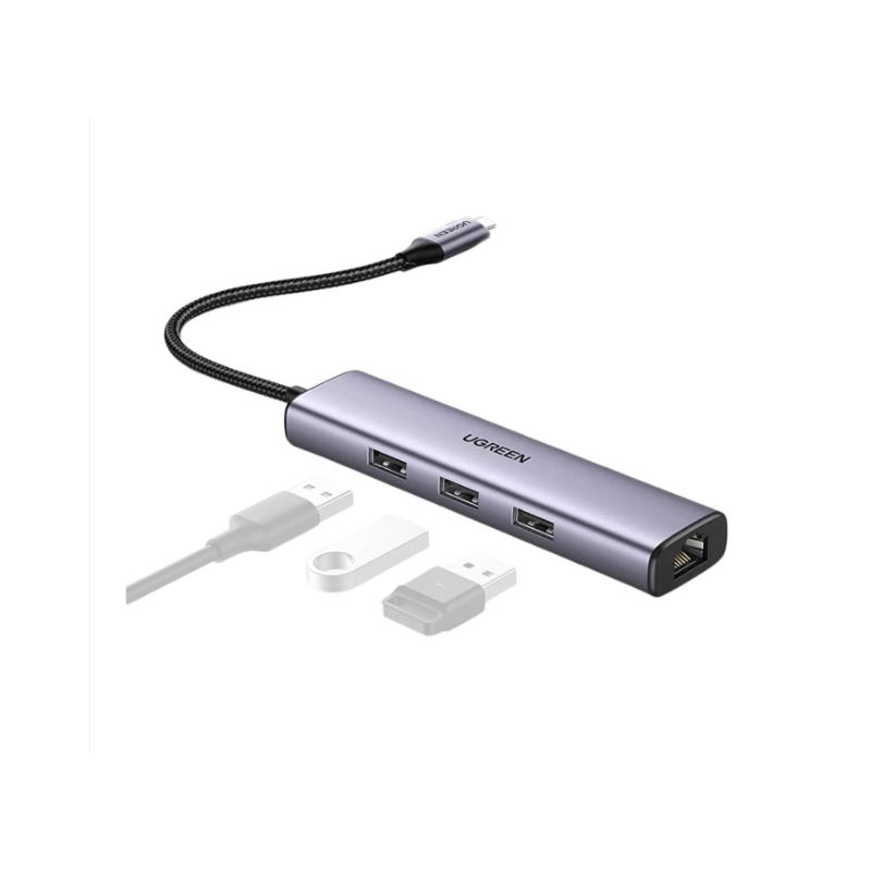 Ugreen Adapter 4-In-1 Usb-C Hub (3*Usb3.0 , Usb-C Pd100W) 60600 Ugreen Adapter 4-In-1 Usb-C Hub (3*Usb3.0 , Usb-C Pd100W) 60600