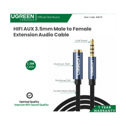 Ugreen Cable 3.5Mm Male To Female Extension Audio - Nylon Braided 40674