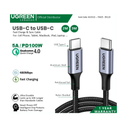 Ugreen Cable Usb-C To Usb-C Pd100W Fast Charge & Data - Nylon Braided & Aluminum Body 70429