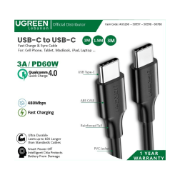 Ugreen Cable Usb-C To Usb-C Pd60W Fast Charge & Data 1.5M Us286