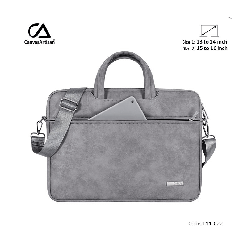 Canvasartisan Bag Laptop Business L11-C22 Gray 13, High Quality Leather Canvasartisan Bag Laptop Business L11-C22 Gray 13, High Quality Leather