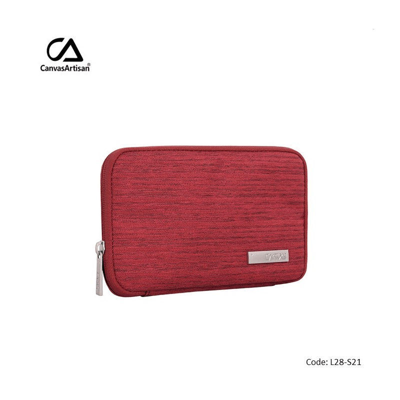Canvasartisan Electronic Organizer L28-S21 Red Pouch Bag, Water-Resistant Canvasartisan Electronic Organizer L28-S21 Red Pouch Bag, Water-Resistant