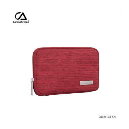 Canvasartisan Electronic Organizer L28-S21 Red Pouch Bag, Water-Resistant