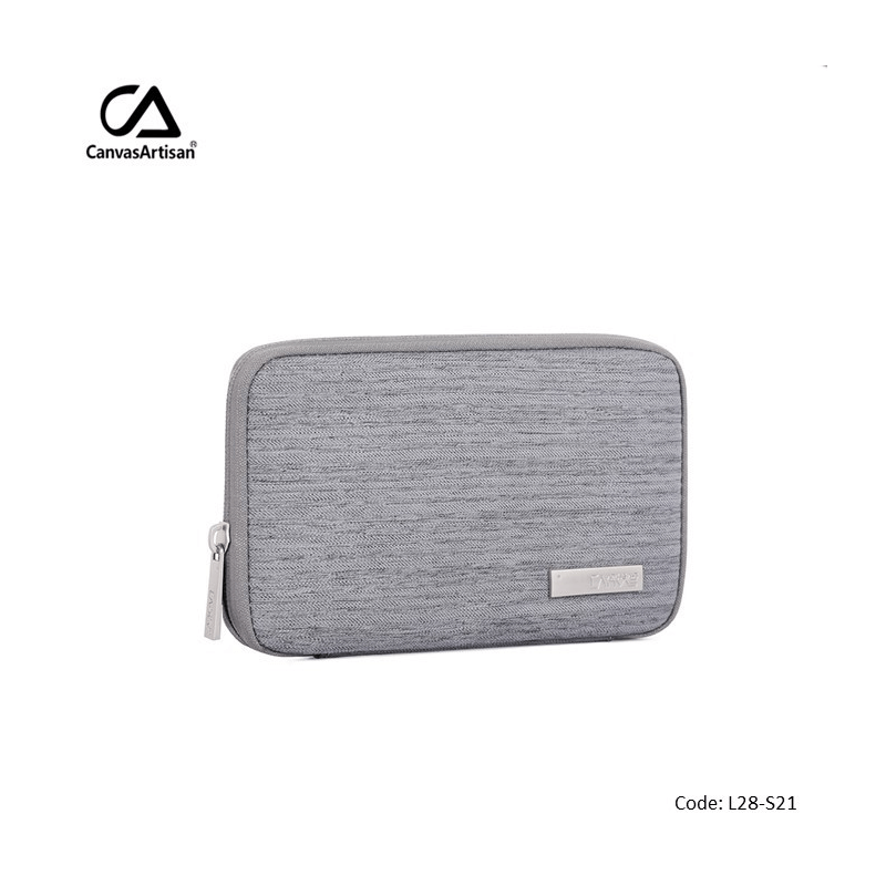Canvasartisan Electronic Organizer L28-S21 Gray Pouch Bag, Water-Resistant
