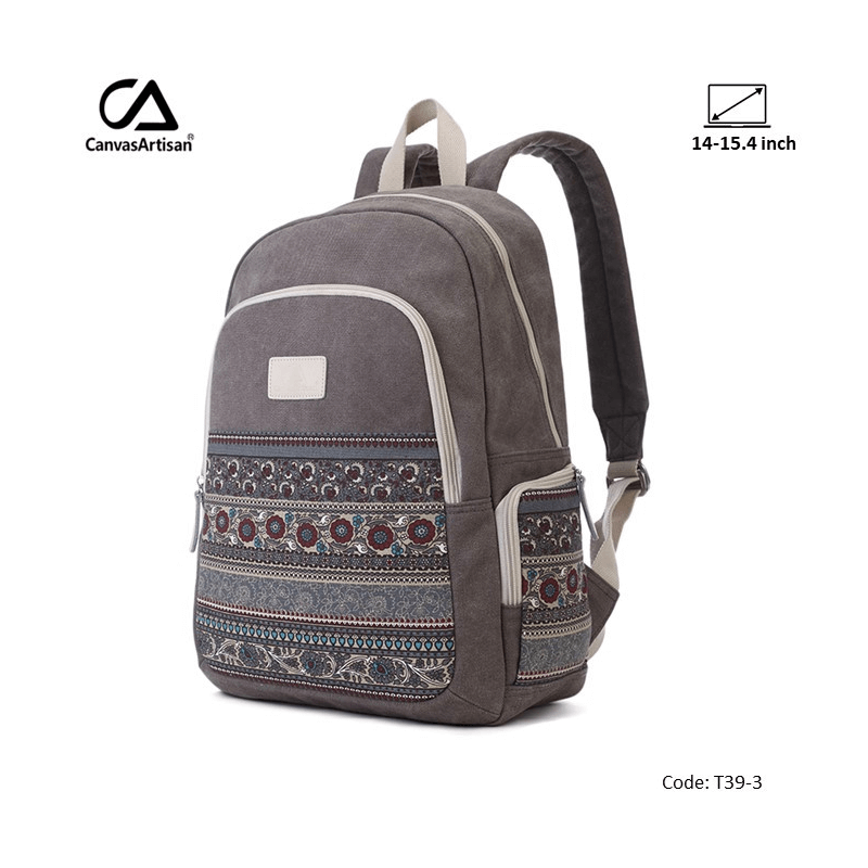 canvasartisan backpack T39-3 Gray 15, Durable, Water-Resistant & Light Weight canvasartisan backpack T39-3 Gray 15, Durable, Water-Resistant & Light Weight