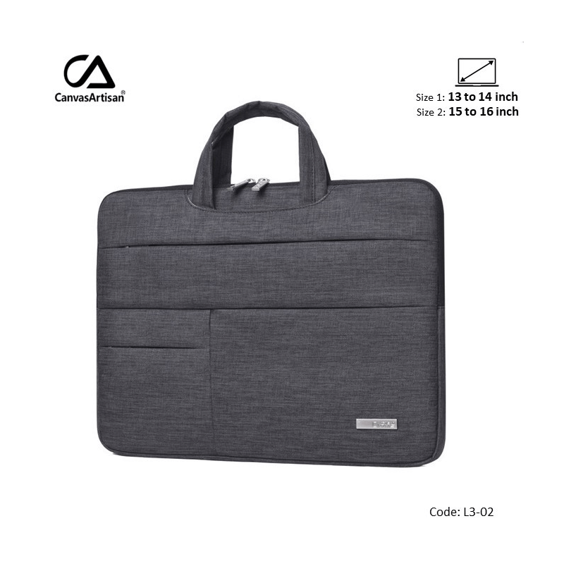 canvasartisan sleeve laptop Slim L3-02 Dark Gray 13, Water-Resistant