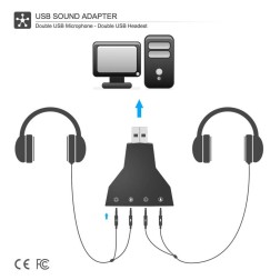Board-X Sound Card Usb External 7.1 Channel 2 inputs