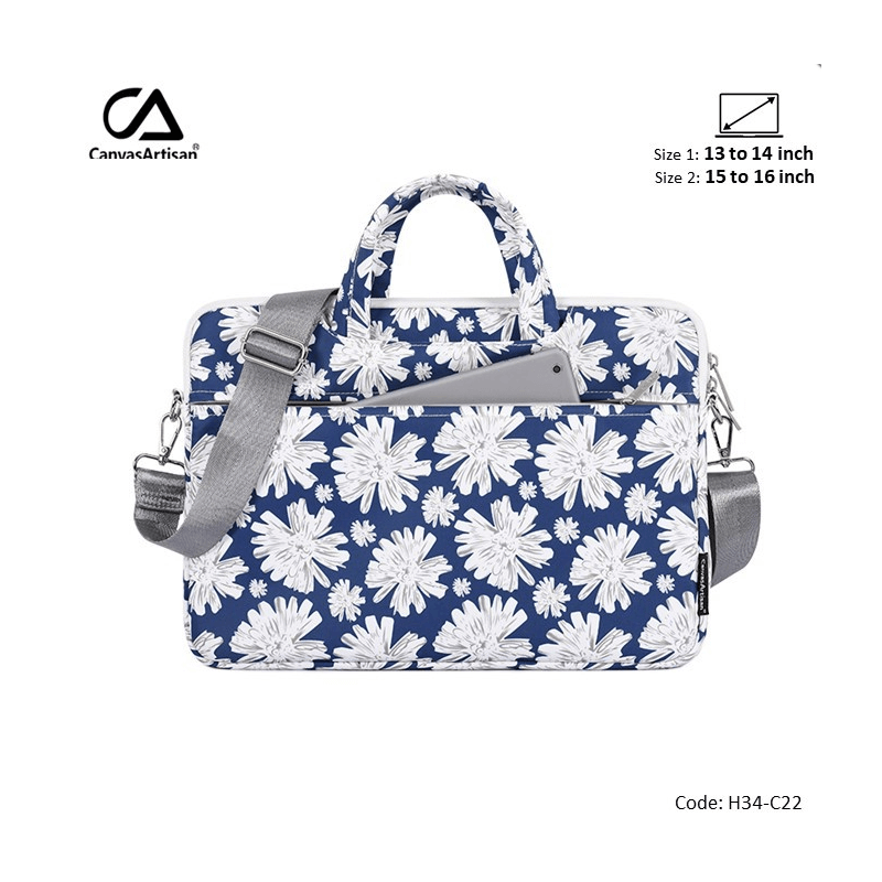 Canvasartisan Fashion Design Laptop Bag H34-C22 Blue, Durable And Water-Resistant