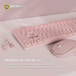 Micropack Keyboard & Mouse Km-237W Wireless Combo Ultra Slim & Ergo Design